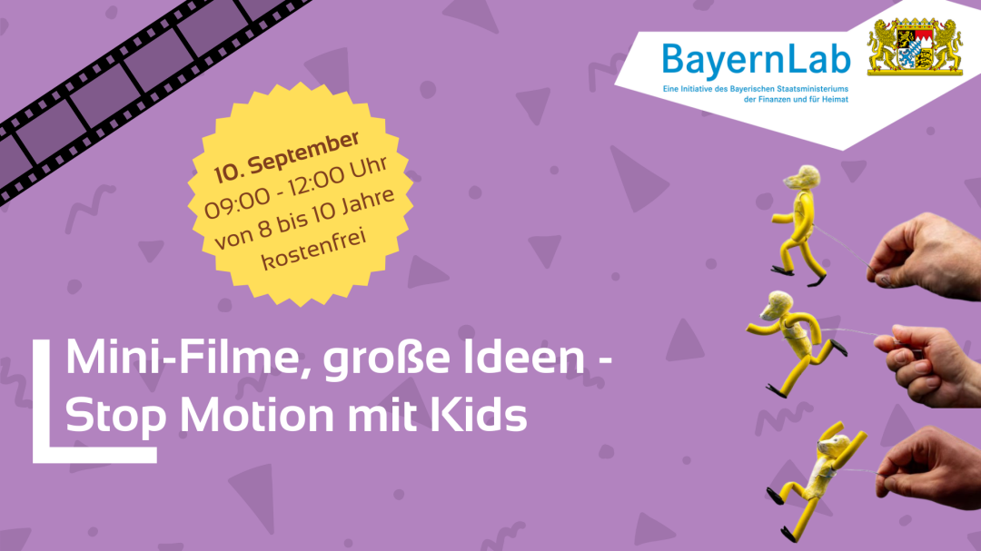 Werbeposter für den Stop Motion Workshop in den Sommerferien 2025